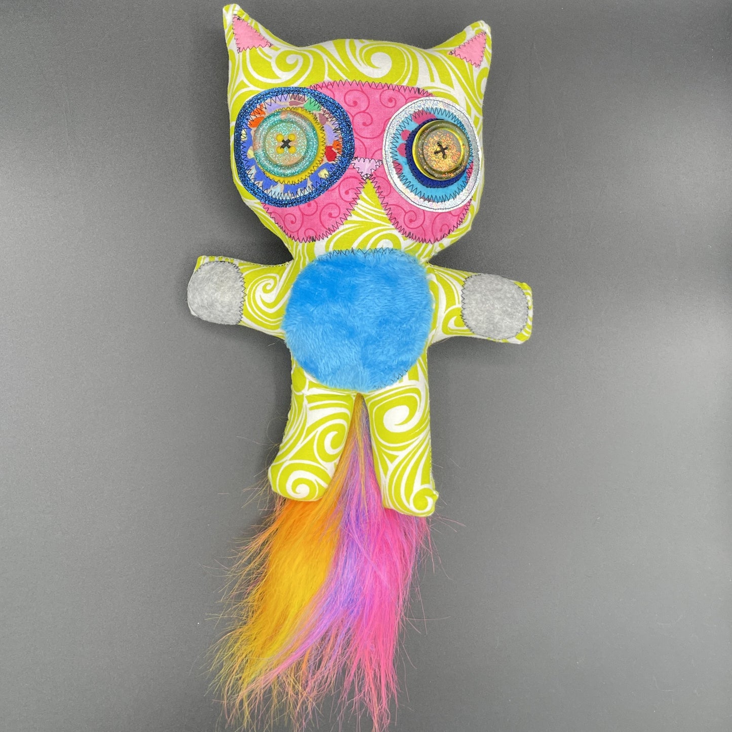 Count Clueless Cucumber - handmade Purrfectly Loveable cat doll