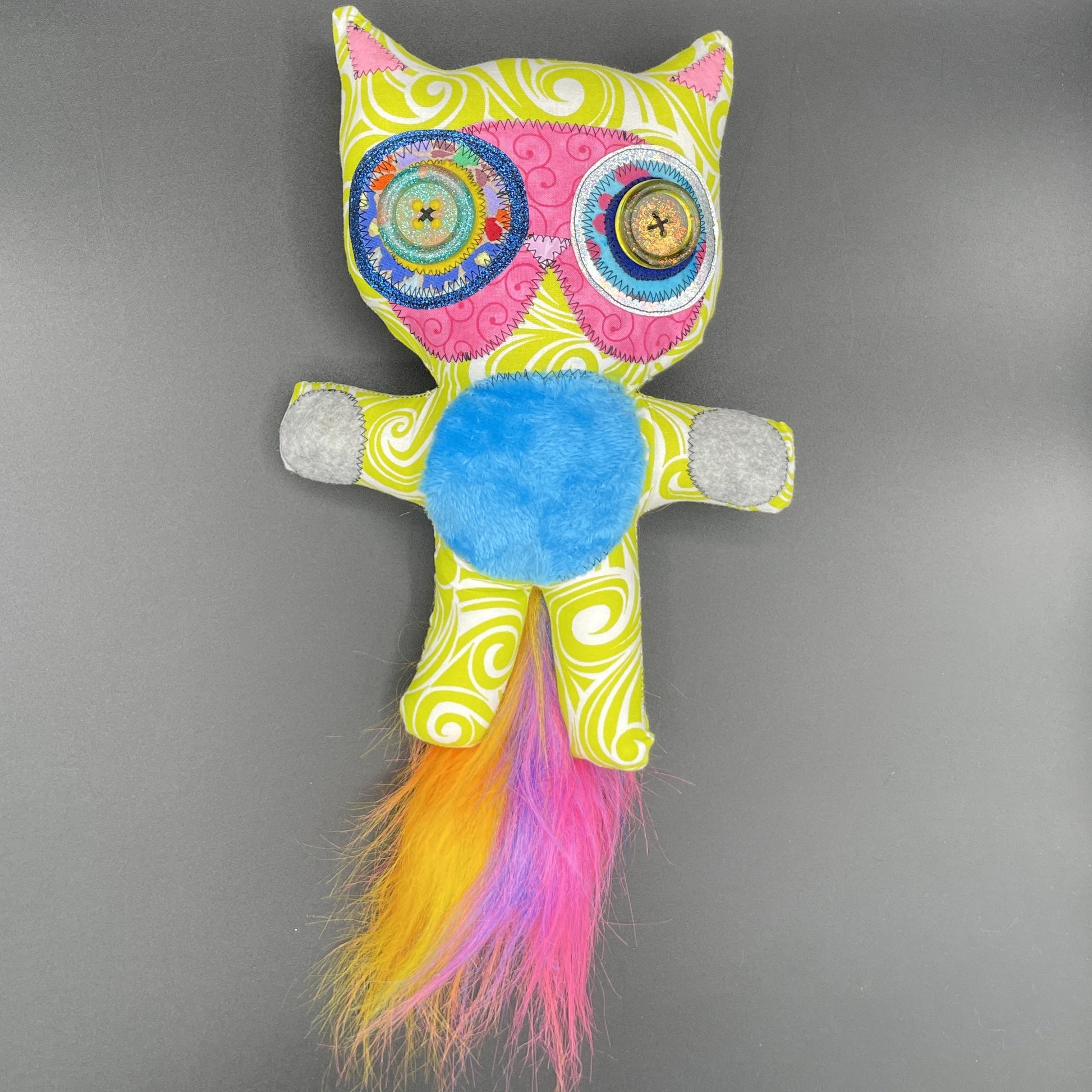 Count Clueless Cucumber - handmade Purrfectly Loveable cat doll