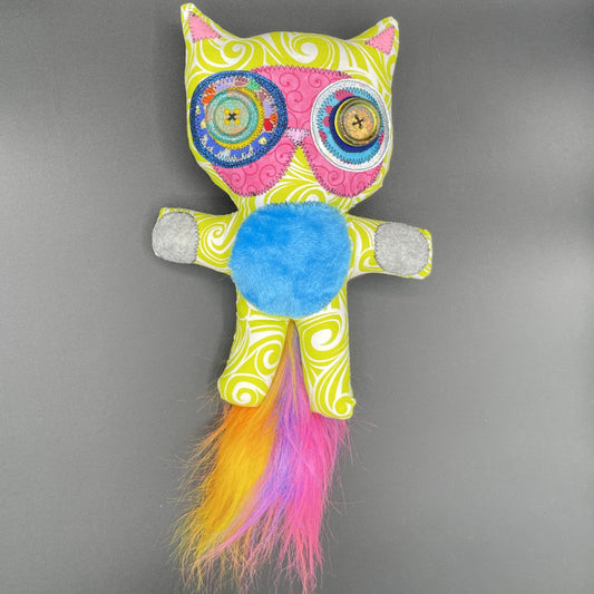 Count Clueless Cucumber - handmade Purrfectly Loveable cat doll